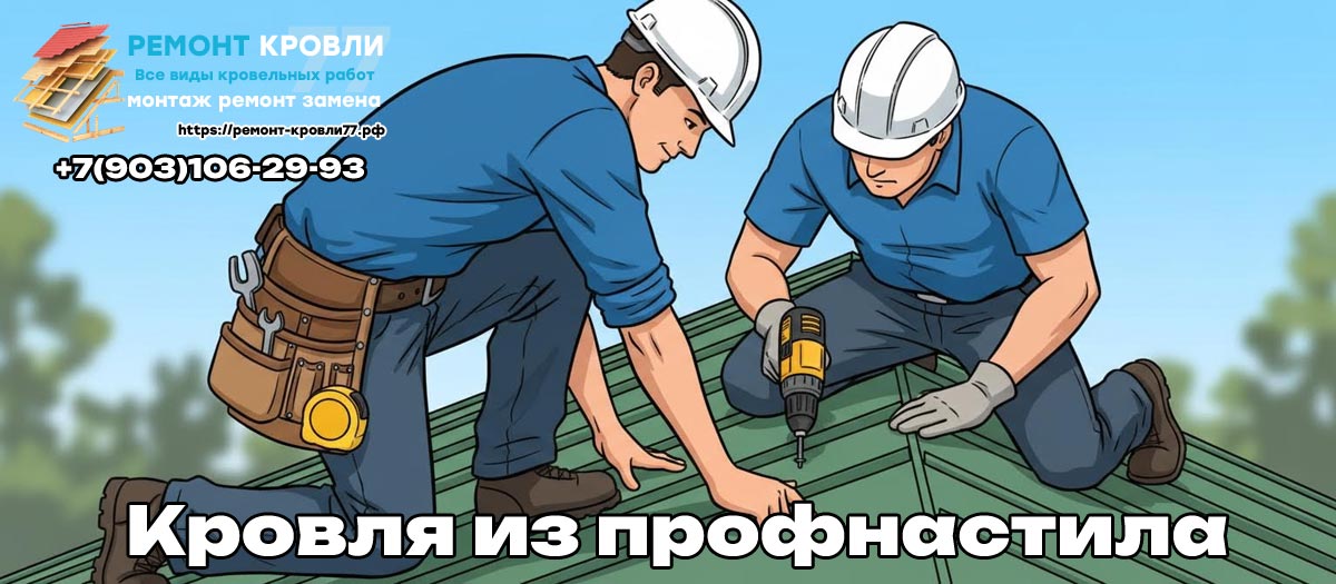 Кровля из профнастила под ключ в Раменском