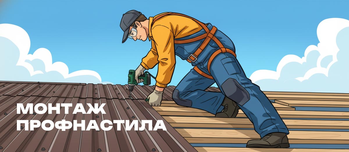 Монтаж профнастила - кровельные работы в Раменском районе
