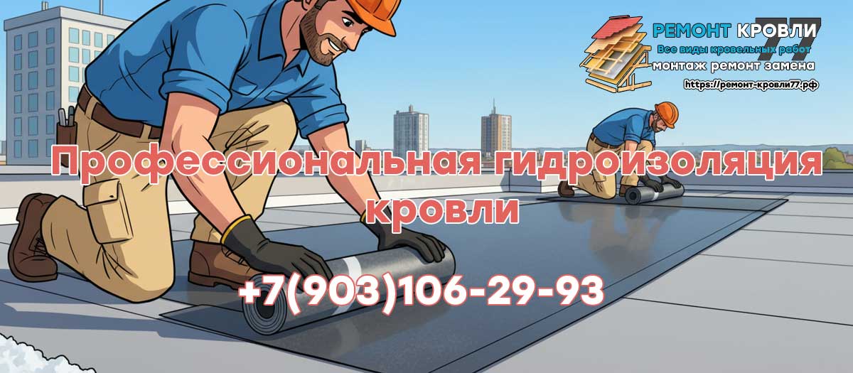 Профессиональная гидроизоляция плоской кровли в Раменское и Раменском районе