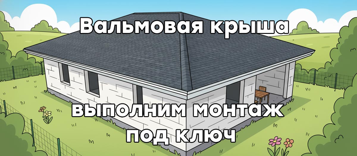 Монтаж вальмовой крыши под ключ в Раменское и Раменском районе